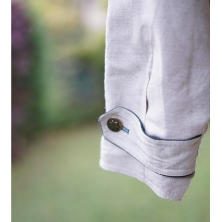 GIACCA IN COTONE MISTO LINO  tg. M 48/50 it. STILE TIROLESE