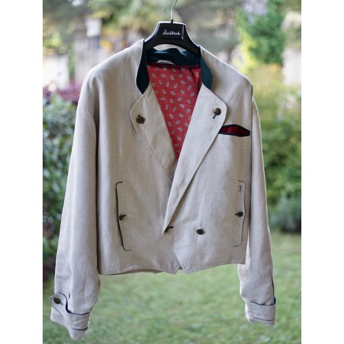 GIACCA IN COTONE MISTO LINO  tg. M 48/50 it. STILE TIROLESE