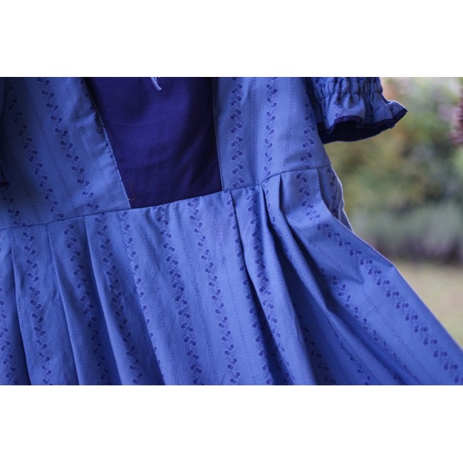 ABITO STILE TIROLESE tg.46 it. Dirndl azzurro