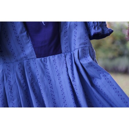 ABITO STILE TIROLESE tg.46 it. Dirndl azzurro