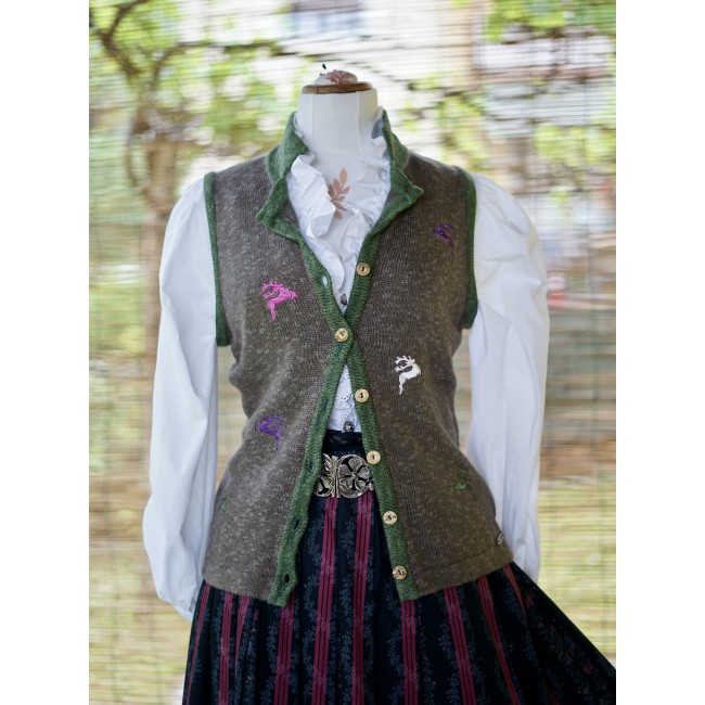 GILET IN STILE TIROLESE LANA tg. 42/44 it....