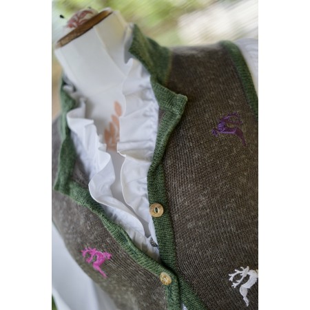 GILET IN STILE TIROLESE LANA tg. 42/44 it.  Steffner