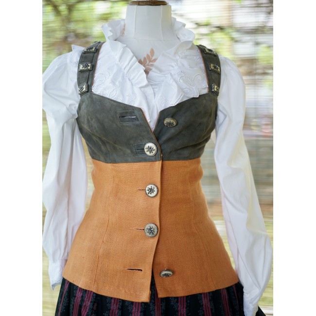 GILET CORPETTO STILE TIROLESE Tg 40 it Amann