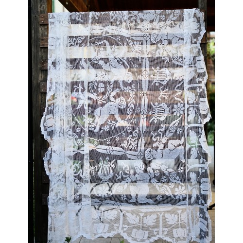 ANTICA TOVAGLIA  IN FILET A RETE 240x220 cm ca.