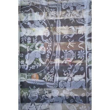 ANTICA TOVAGLIA  IN FILET A RETE 240x220 cm ca.