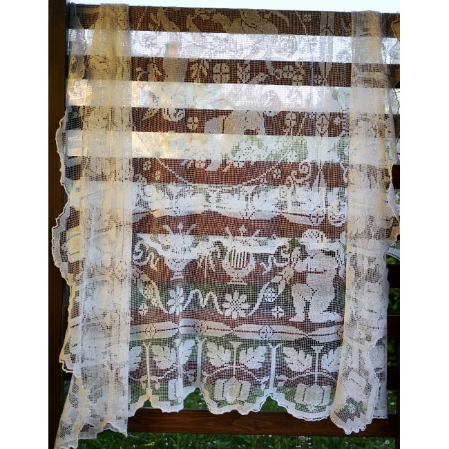 ANTICA TOVAGLIA  IN FILET A RETE 240x220 cm ca.