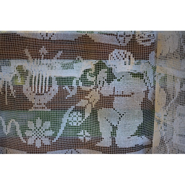 ANTICA TOVAGLIA  IN FILET A RETE 240x220 cm ca.