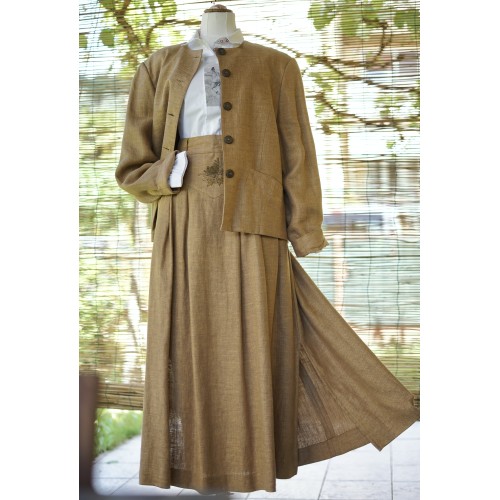 COMPLETO GIACCA  + GONNA LINO TIROLESE tg. 48 it. Distler