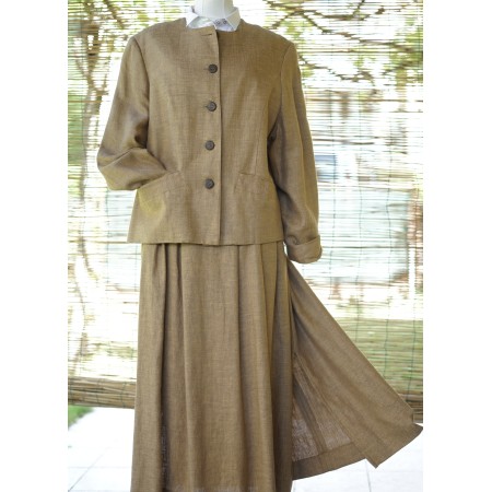 COMPLETO GIACCA  + GONNA LINO TIROLESE tg. 48 it. Distler