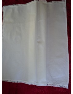  LENZUOLINO / COPRICULLA CON MERLETTO 80x100cm