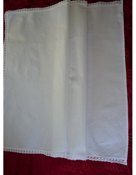  LENZUOLINO / COPRICULLA CON MERLETTO 80x100cm