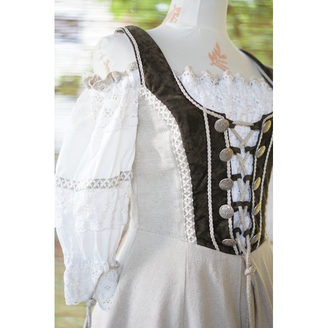 ABITO STILE TIROLESE tg.38 it. Dirndl Landhaus...