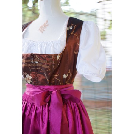 ABITO STILE TIROLESE tg. 50/52 it. Dirndl  Trachten Alphorn