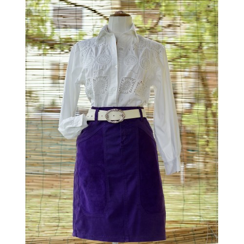 CAMICIA CON PIZZO  TG.M RICAMATA A MANO 2
