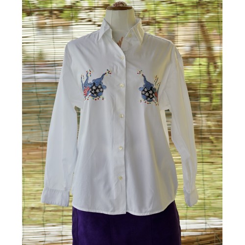 CAMICIA VINTAGE '80/'90  tg.S CON RICAMO Blondie 2