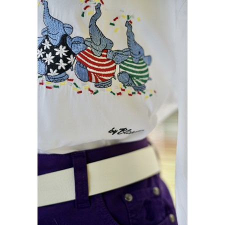 CAMICIA VINTAGE '80/'90  tg.S CON RICAMO Blondie