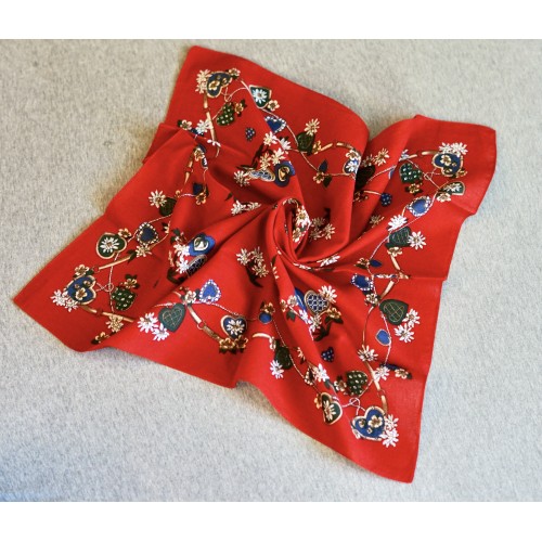 FOULARD COTONE STILE TIROLESE 50x50 cm