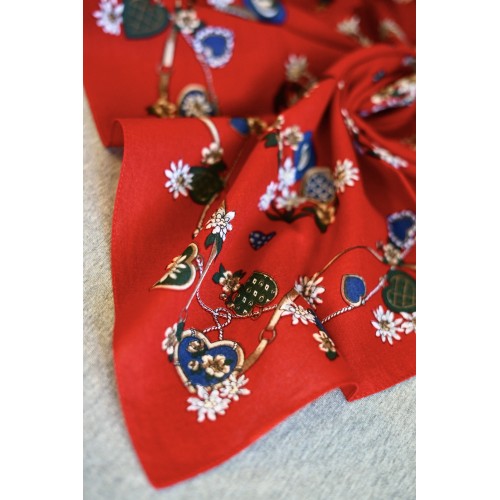 FOULARD COTONE STILE TIROLESE 50x50 cm 2