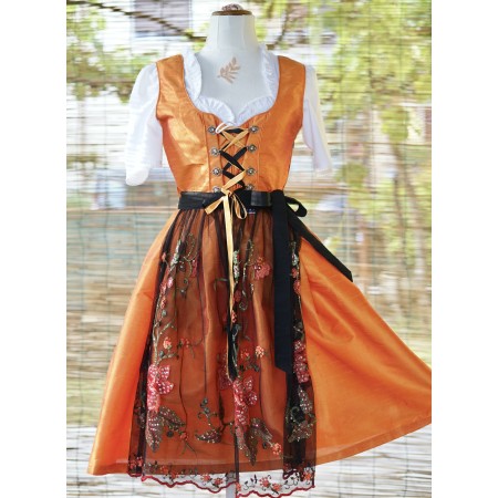 ABITO STILE TIROLESE IN SETA tg. 42 it.  Kaisers Dirndl  Trachten