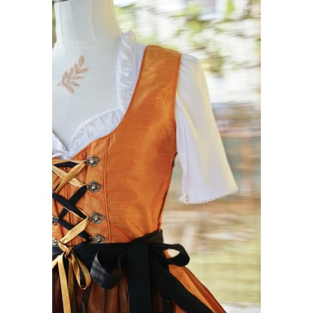 ABITO STILE TIROLESE IN SETA tg. 42 it.  Kaisers Dirndl  Trachten