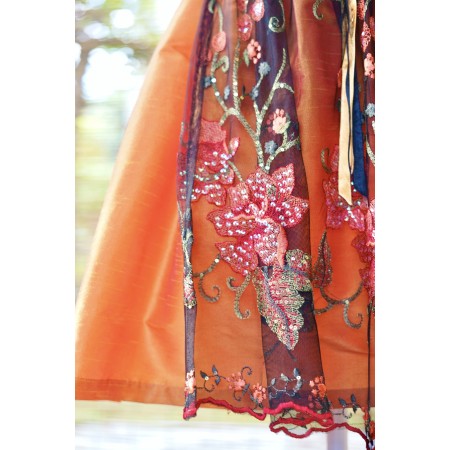 ABITO STILE TIROLESE IN SETA tg. 42 it.  Kaisers Dirndl  Trachten