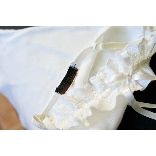TOP COTONE CON MERLETTO Tg. S/XS DONNA Rinascimento 2