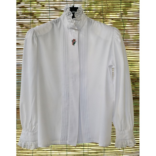 CAMICIA STILE TIROLESE  tg 46 it.  con merletto