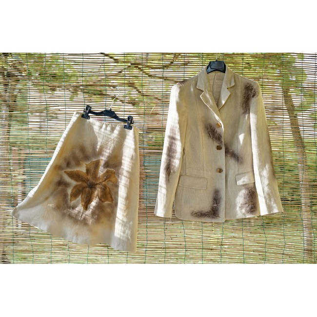 TAILLEUR / COMPLETO DONNA lino 3pz Tg. 42 Laura...