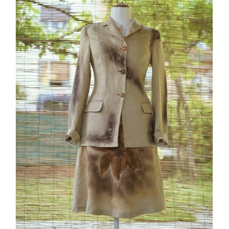 TAILLEUR / COMPLETO DONNA lino 3pz Tg. 42 Laura Biagiotti Roma