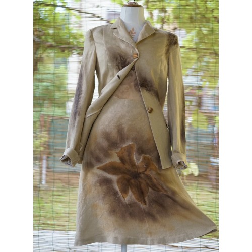 TAILLEUR / COMPLETO DONNA lino 3pz Tg. 42 Laura Biagiotti...
