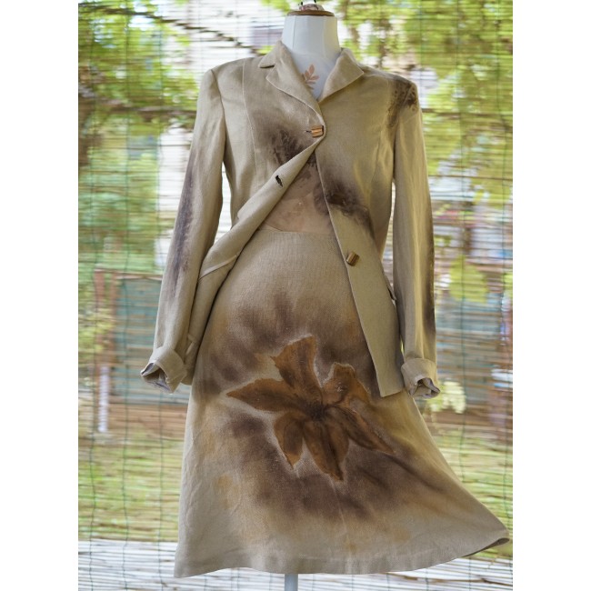 TAILLEUR / COMPLETO DONNA lino 3pz Tg. 42 Laura...