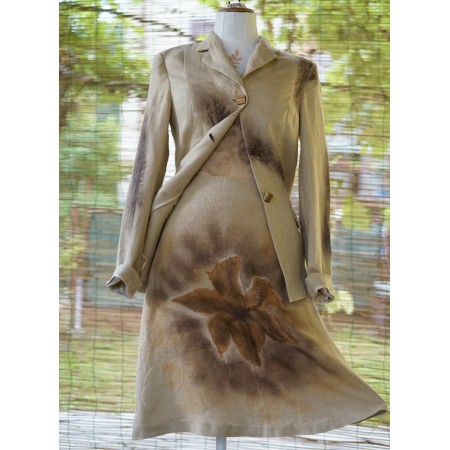 TAILLEUR / COMPLETO DONNA lino 3pz Tg. 42 Laura Biagiotti Roma
