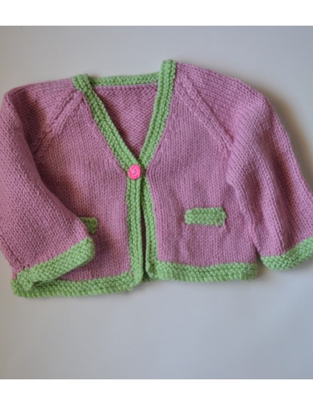 MAGLIONCINO NEONATA REALIZZATO A MANO 3/6 mesi