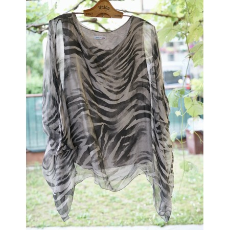 Camicetta fantasia seta 50% tg. unica