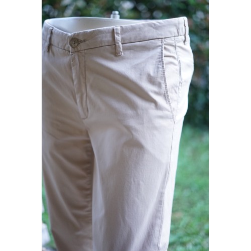 PANTALONI UOMO  tg. 34/34 COTONE 98% beige 2