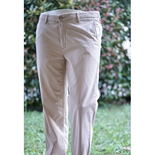 PANTALONI UOMO  tg. 34/34 COTONE 98% beige