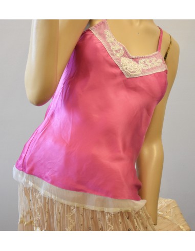 TOP CANNOTIERINA IN SETA 100% ROSA TG. 42 it/...