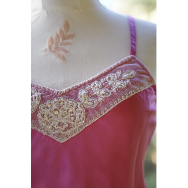 TOP CANNOTIERINA IN SETA 100% ROSA TG. 42 it/...
