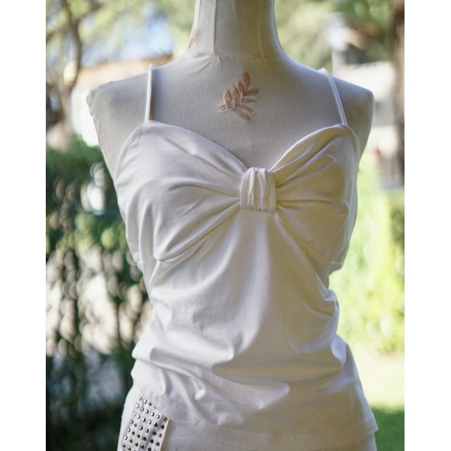 TOP CANNOTIERINA BIANCO COTONE TG. XL  Marks &...