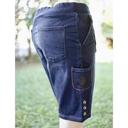 PANTALONCINI tg. 48/50 it. JEANS TIROLESE DONNA Waldschutz Nuovi