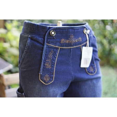 PANTALONCINI tg. 48/50 it. JEANS TIROLESE DONNA Waldschutz Nuovi