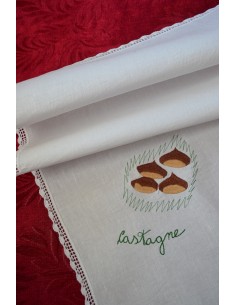 CENTROCON UNCINETTO E RICAMO MECCANICO " Castagne" 53x70cm