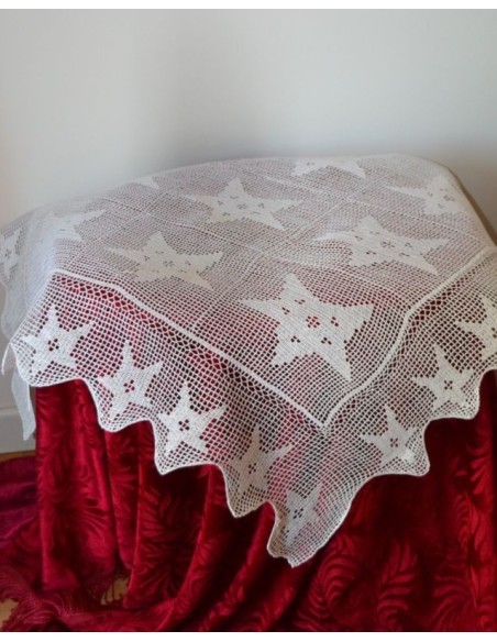 TOVAGLIETTA REALIZZATA A MANO AD UNCINETTO 80x80 cm