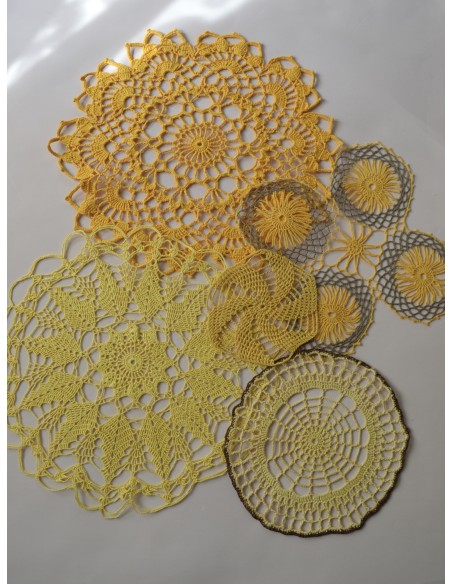 SET 5 CENTRI AD UNCINETTO GIALLO 