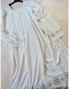 COTTA LUNGA CON NASTRO MOTIVI VERDE GIALLO