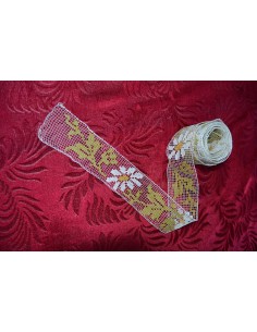 ANTICA BORDURA REALIZZATA IN FILET A RETE "Margherite"... 2