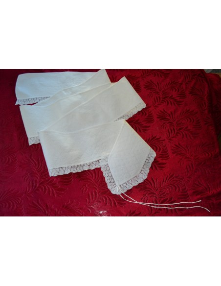 ANTICA FASCIA CON MERLETTO  PER NEONATO