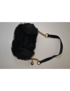 BORSETTA NERA PELLICCIA Carpisa