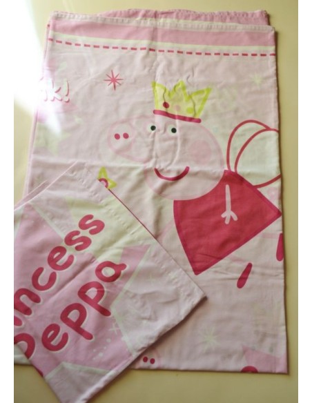 COPRIPUMINO LETTO SINGOLO CON FEDERA PEPPA PIG