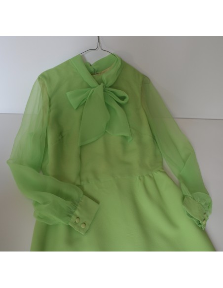 ELEGANTE ABITO VERDE  VINTAGE ANNI '70 / CARNEVALE  Tg.46